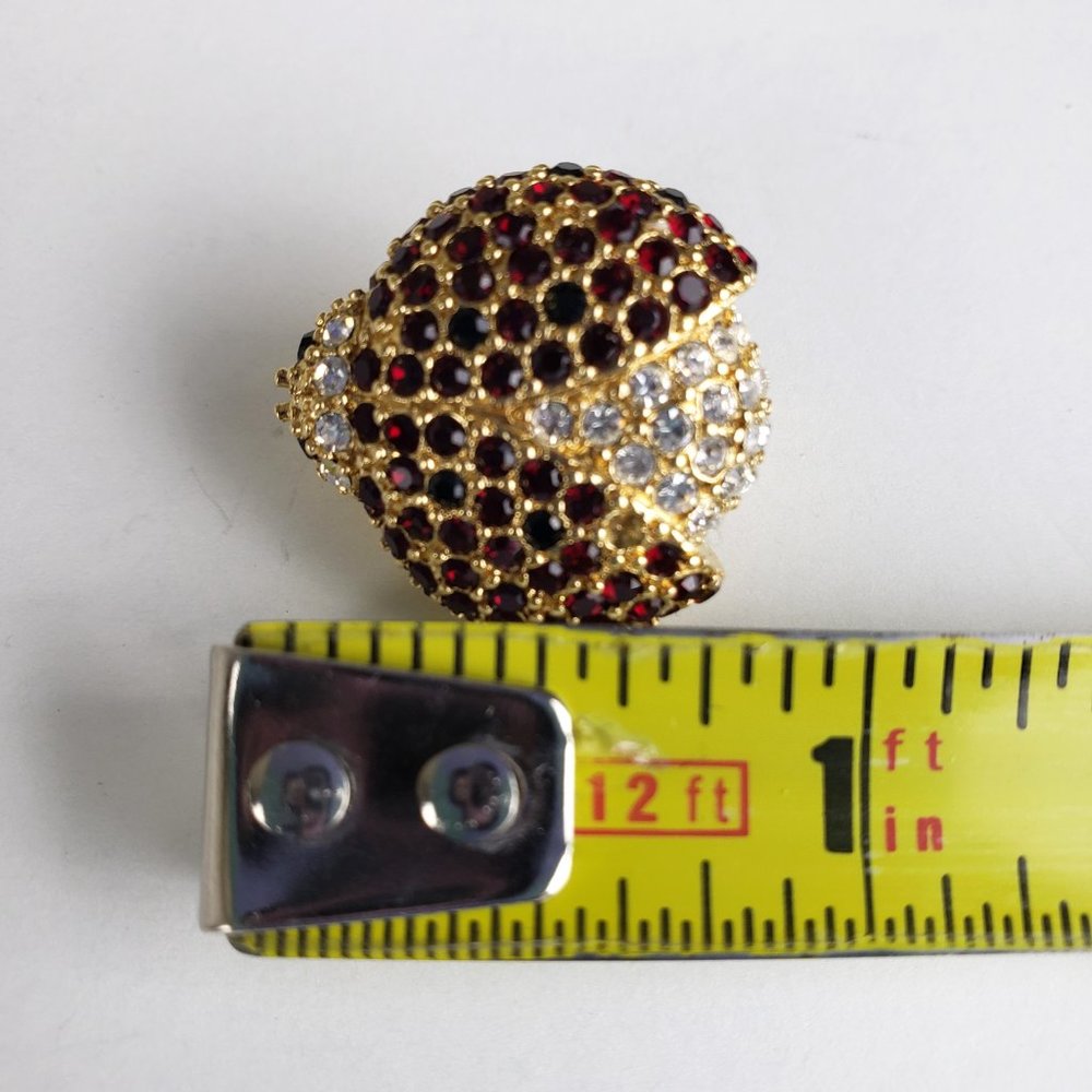 Monet Vintage Sparkly Rhinestone Ladybug Pin, Like New - Picture 4 of 5